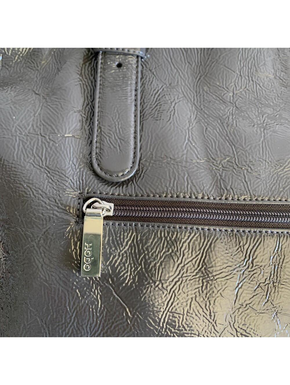 HOBO large Tote Bag Gray Genuine Leather - Picture 4 of 9